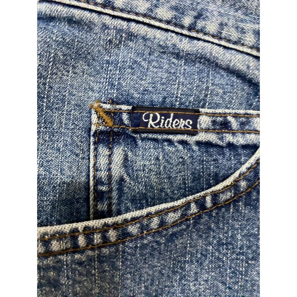Riders by Lee Vintage High Waisted Denim Shorts Medium Wash Blue Cuffed Size 10